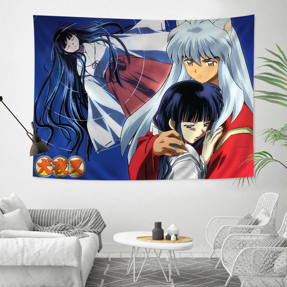 Cartoon Inuyasha Hippie Wall Hanging Tapestries For Living Room Home Dorm Decor Art Home Decor
