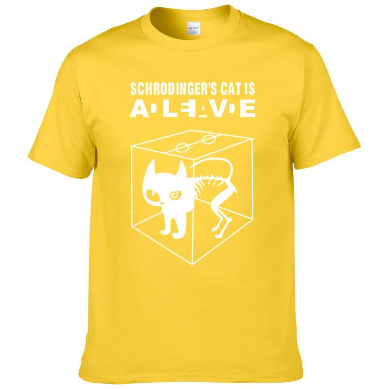 2024 Summer Cotton Schrodinger's Cat Printed Short Sleeves Men T Shirt Casual Tees The Big Bang Theory Mens T-shirt #247