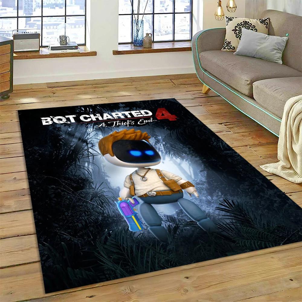 Νέο 27 Στυλ Astro Bot Παιχνίδι Κινούμενο Σχέδιο Ρομπότ Δώρο Χαλί για Σαλόνι Υπνοδωμάτιο Σπίτι Διακόσμηση Καναπέ, Παιδικό Αντιολισθητικό Πατάκι Δαπέδου