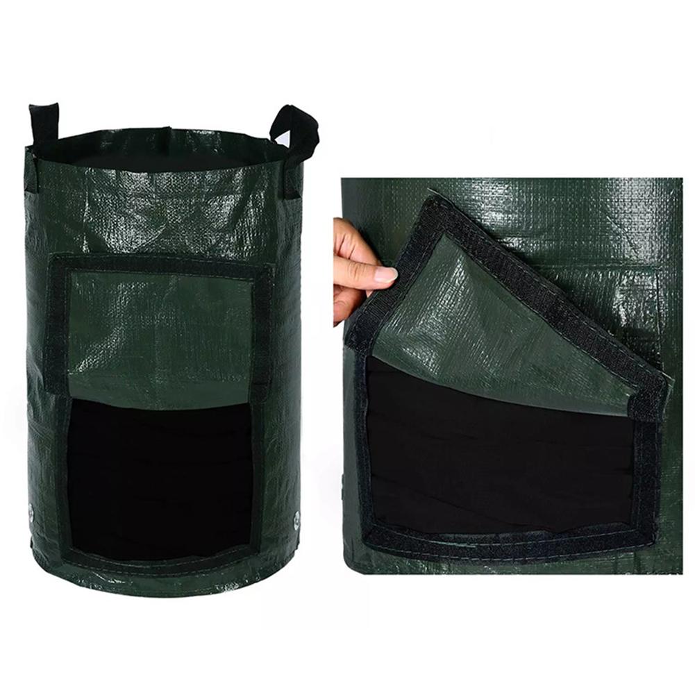 Garden Composting 10-gallon Foldable Compost Bag Compost Bag Garden Waste Bag PE Woven Fabric Thickened Bottom