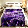Fantasy Magic Theme Soft Blanket Personalized Custom Name Text Print Warm Blanket Home Sofa Bedroom Decor