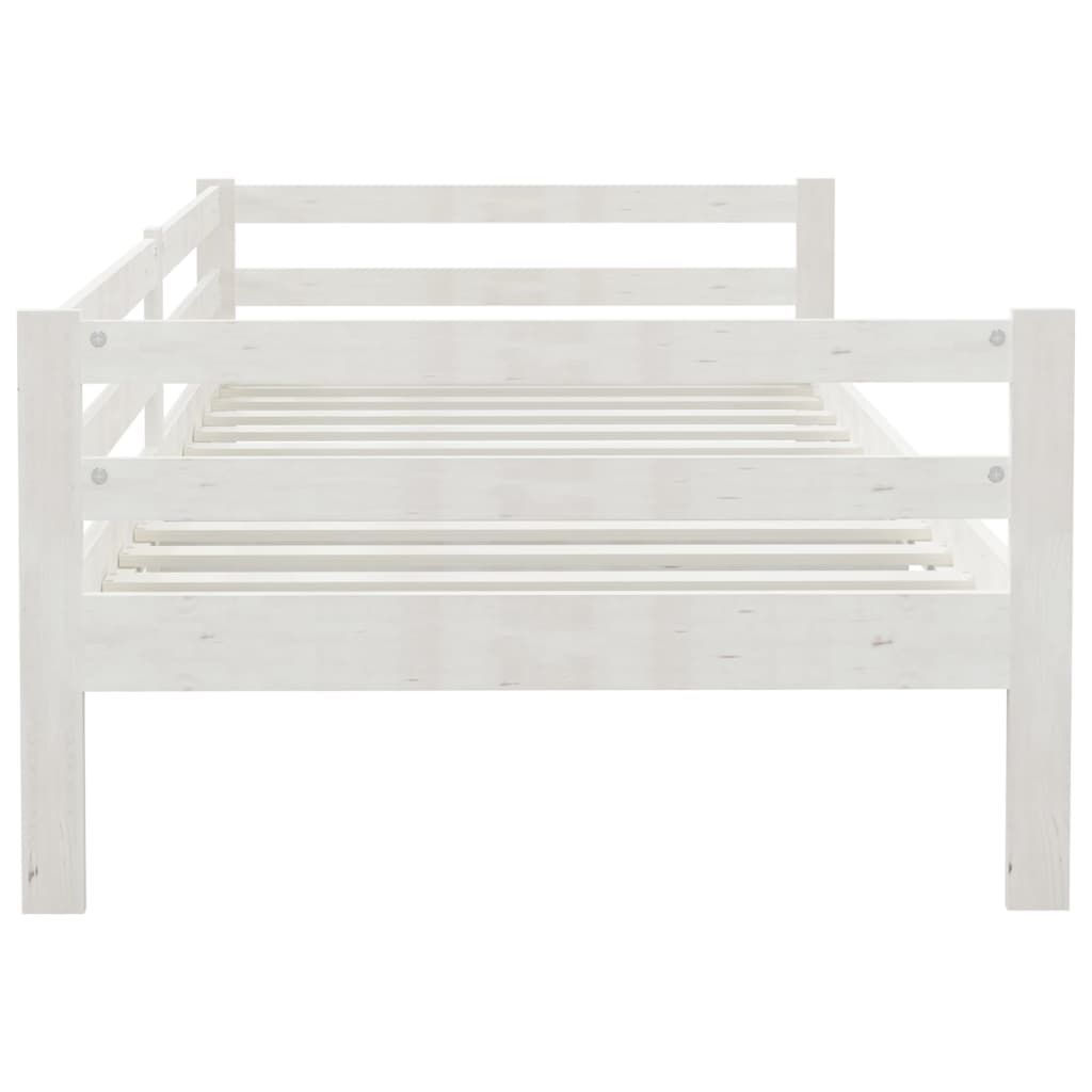 Vidaxl Daybed, White, Solid Pine Wood, 90X200 Cm