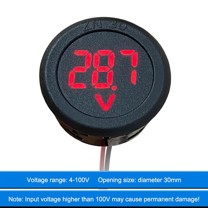 Waterproof Voltmeter Dc 4-100V Led Digital Display Dc Digital Car Voltage Current Meter Volt Detector Tester Monitor Pane