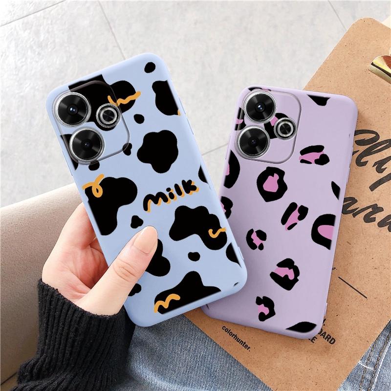Weiche Silikonhülle mit Leopardenmuster für iPhone Xiaomi Redmi Note 13 14T 15 Samsung A55 A35 M35 S24 FE Huawei Honor Kamera-Schutzhülle mit stoßfester Abdeckung