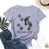 Never Walk Alone Cotton T-Shirt Short Sleeve Round Neck Women 2d Print Tops