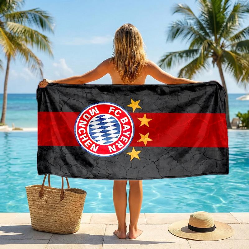 Bayern Football Fashion Beach Towel: Ideal for Summer Adventures Soft, absorbent and quick drying suitable for swimming and bathing