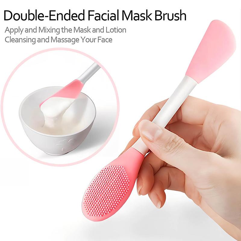 Double Head Silicone Face Mask Brushes Facial Pore Cleaner Brush Mud Film Applicator Women Cleaning Tools Skin Care Tools