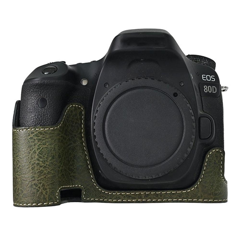 

Чехол для камеры Canon EOS 90D/80D/70D/60D Большой вырез Текстура личи Искусственная кожа Защитная крышка A