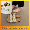 Internet Celebrity Explosion Retro Belt Buckle Slippers Women Summer Wear Platform Muller Shoes Cool Slippers 2025 New