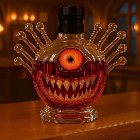 Monsters Whiskey Bottle Decanter for Men Dad Funny Statue Whiskey Decanter 300ml Empty Wine Decanter Home Bar Decoration Gift for Whiskey Lovers