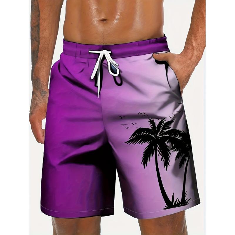 Summer Hawaiian Beach Shorts For Men 3D Printed Coconut Trees Graphic Swimming Trunks Women 2025 New Fashion Board Shorts Pant