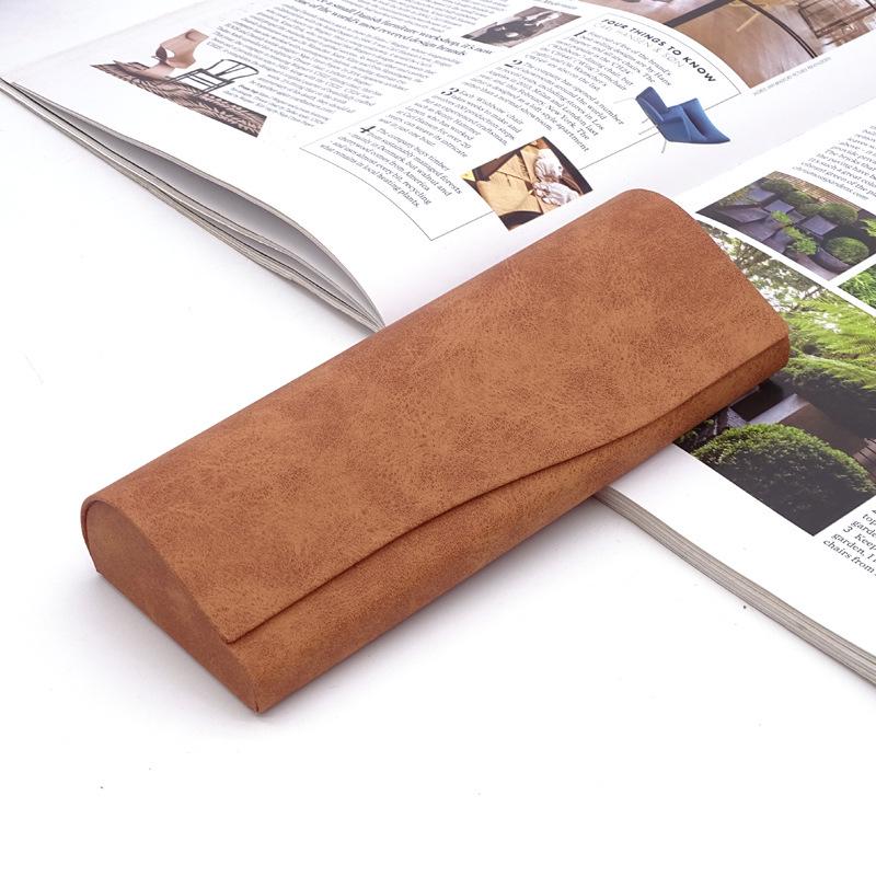 Sheepskin Pattern Magnetic Glasses Case for Men & Women - Anti-Pressure Myopia & Sunglasses Storage Box