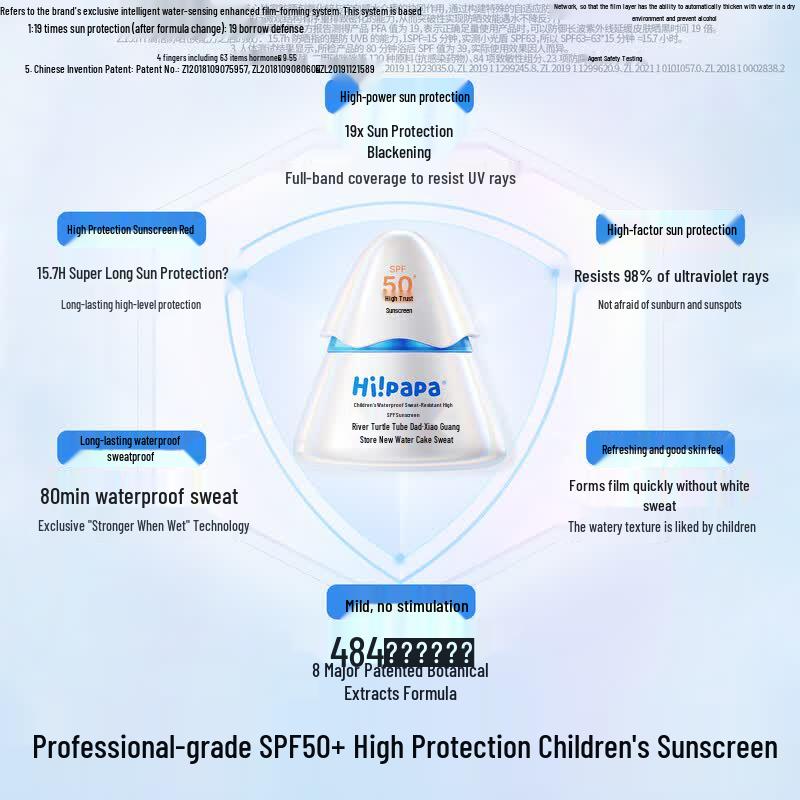 Hi!papa SPF50 Kids & Teen Sunscreen Lotion