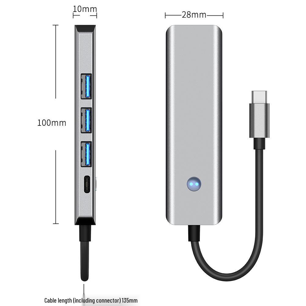 USB-C Docking Hub: 4K Screen Casting & One-Key Sleep Expansion Dock