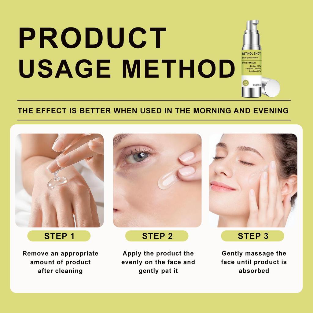 Retinol Shot Tightening Serum-Texture & Gentleness-Moisture & Balance-Long-lasting Comfort-Suitable For All Skin Types, 30g