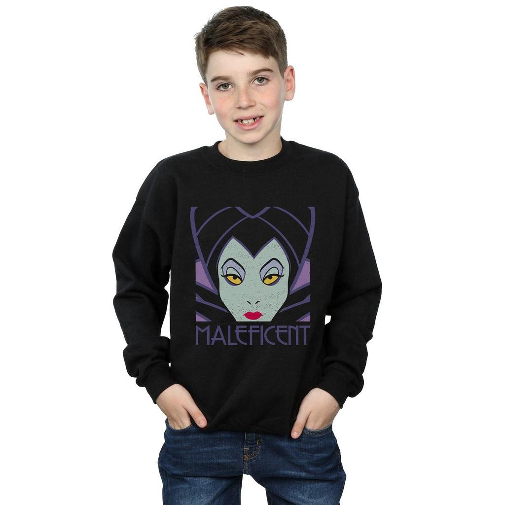 Disney Boys Maleficent Cropped Head Sweatshirt