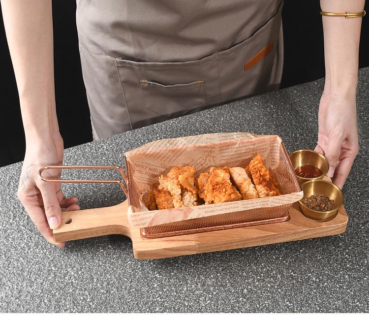 Stainless Steel Blue Fried Snack & Dipping Sauce Dish Set - Artistic Concept for Restaurants and Clubs