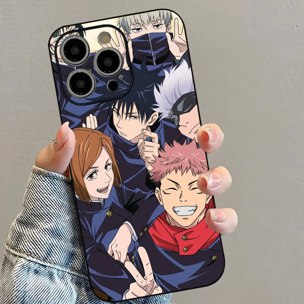 J-Jujutsu K-Kaisen Anime Phone Case For iPhone 16 15 14 13 12 11 PRO MAX PLUS Mini TPU Soft to Skin-friendly case