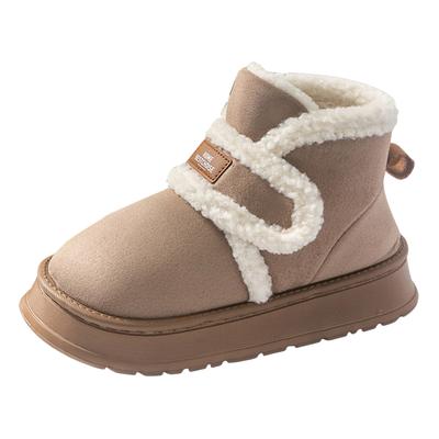 Women's Boots Comfortable And Versatile Boots Thick Soled Warm Cotton Slippers Wool Lined Non Slip Boots Winter Boot