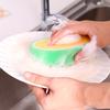 4pcs Fruit Pattern Thickened Sponge Scouring Pad, Multi-Functional Cleaning Dishwashing Sponges