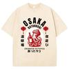 Divertente Osaka Dotonbori Polpo Ubriaco Giapponese Retrò Lavata Maglietta Unisex Donna Abbigliamento Umoristico Moda Cotone Manica Corta T-shirt