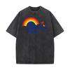 Pure Cotton Unisexs Short Sleeve Smile if Dead Washed T Shirt Casual Tops  Tees Graphic Cool Crew Neck Washed Tees