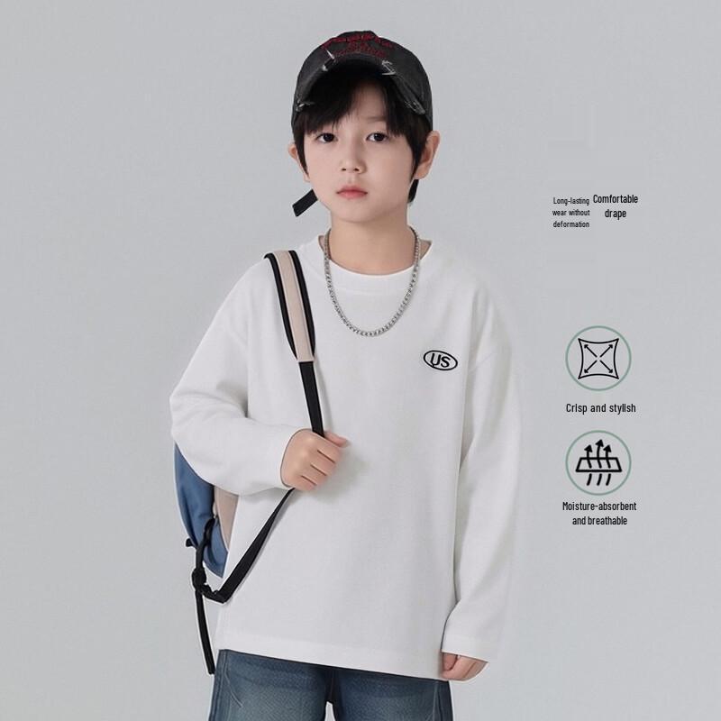 Wszechstronna bawełniana koszulka z długim rękawem dla chłopców