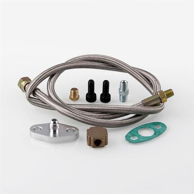 Kit Adattatore Tubo di Alimentazione Olio Turbo per Turbocompressore Turbo T3 Acciaio Inossidabile