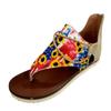 Sandalias de Verano para Mujer Día de la Independencia Zapatos con Cremallera Playa Punta Abierta Sandalias Transpirables Gladiador Sandali Delle Donne