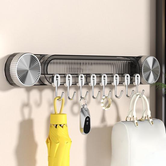 Yousheng Wall-Mounted Kitchen Utensils Organizer Inline Vacuum Hooks No-Drill Utensils Hanger Knife Holder with Adjustable Hooks for Spatulas Bathroom
