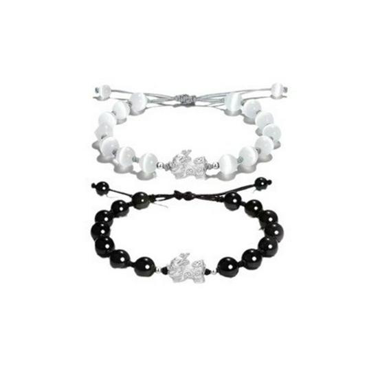 Sterling Silver Pixiu Couple Bracelets: Men's & Women's Beaded Love Tokens - Perfect for Christmas