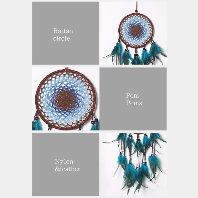 Evil Eye Dream Catchers Wall Hanging Ornaments Feather Wind-Chimes Car Pendant Nursery Home Wedding Bedroom Decorations