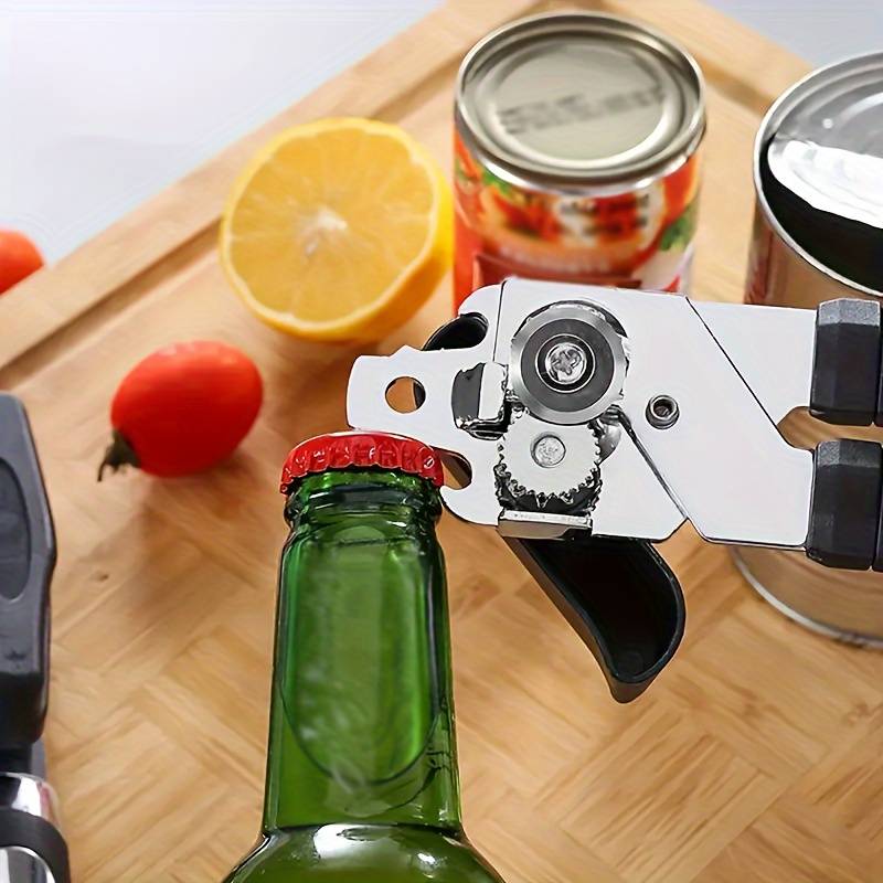 4 Styles Can Opener Professional Ergonomic Kitchen Tool Manual Side Cut Can Openers Drink Bottle Opener Knife For Cans Lid Kitchen GadgetMakeup