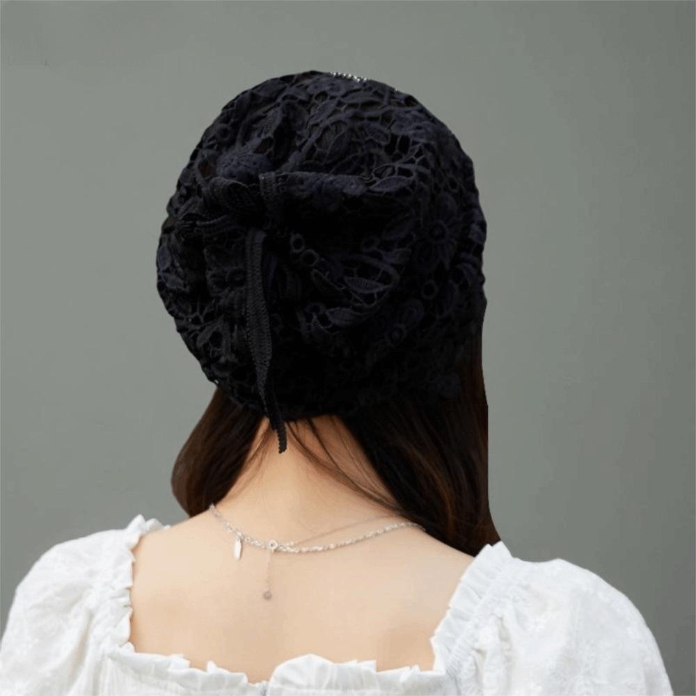 Flower Knit Beanies Single Layer Weave Cap Retro Crochet Hollow Knitted Hat  Outdoor