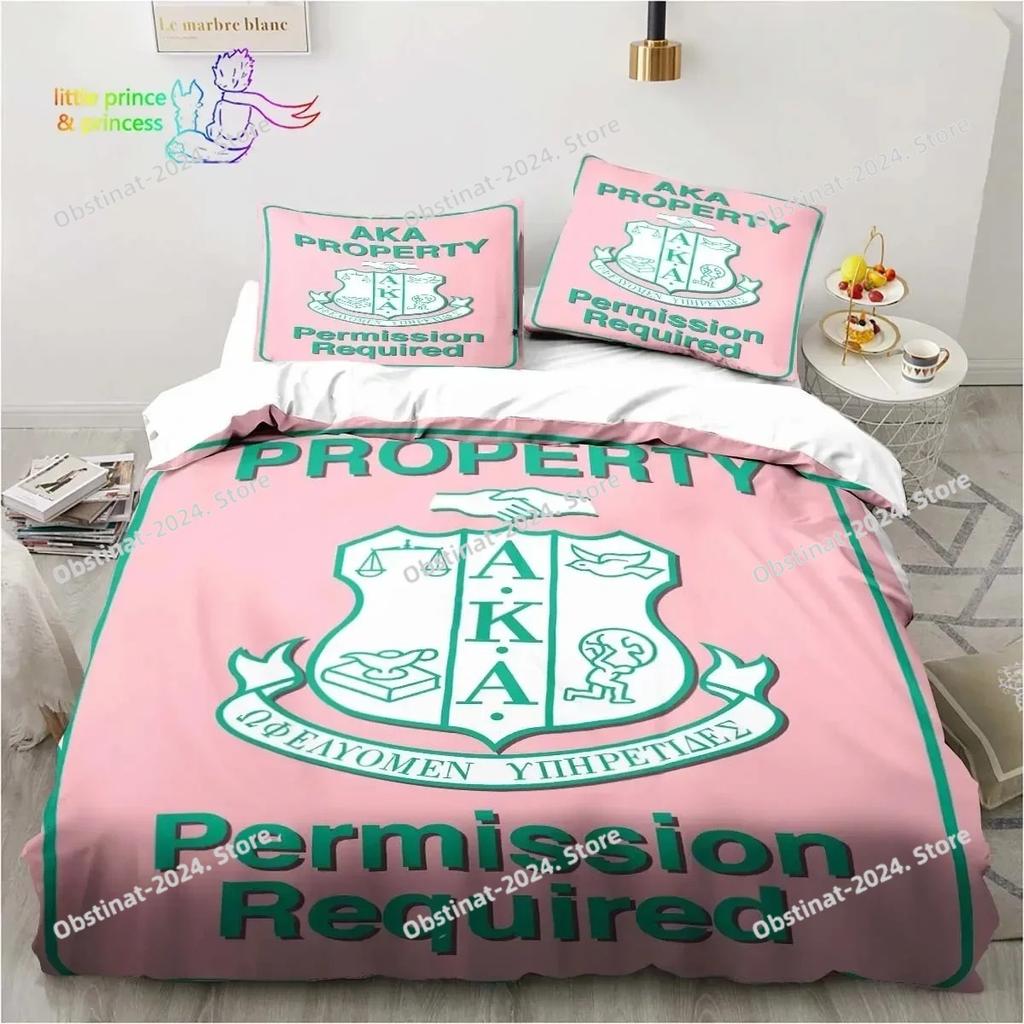 3D Print Alpha Sorority Kappa Alpha AKA Bedding Set Single Twin Full Queen King Size Bed Set Aldult Kid Bedroom