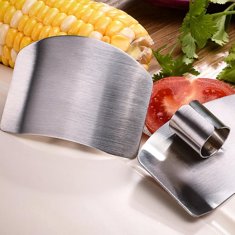 Stainless Steel Finger Guard Safety Vegetable Cutter Hand Guard Tool Anti-cut Finger Protector Gadgets Kitchen Tool Accessories