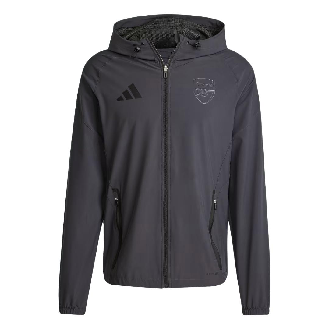 

Adidas Arsenal 24/25 Vis Tech Travel Slim Fit Hooded Zip-Up Moisture-Wicking Long Sleeve Jacket Men jackets KA8007 L