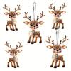 10 Sets Christmas Party Favors Cute Deer Acrylic Hanging Ornaments with Thank You Tags And Gift Bags Christmas Souvenirs Gifts for Party Decor