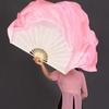 2 Pcs Gradient Pink Silk Bamboo Fan Practice Veils Silk Fan Women  Performance Props Classical Dance Hand Dye Rayon Silk Fans