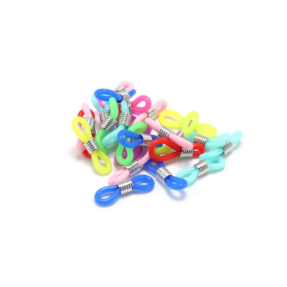 DIY Eyeglass & Mask Chain: Anti-loss Figure 8 Candy Color Rubber Link