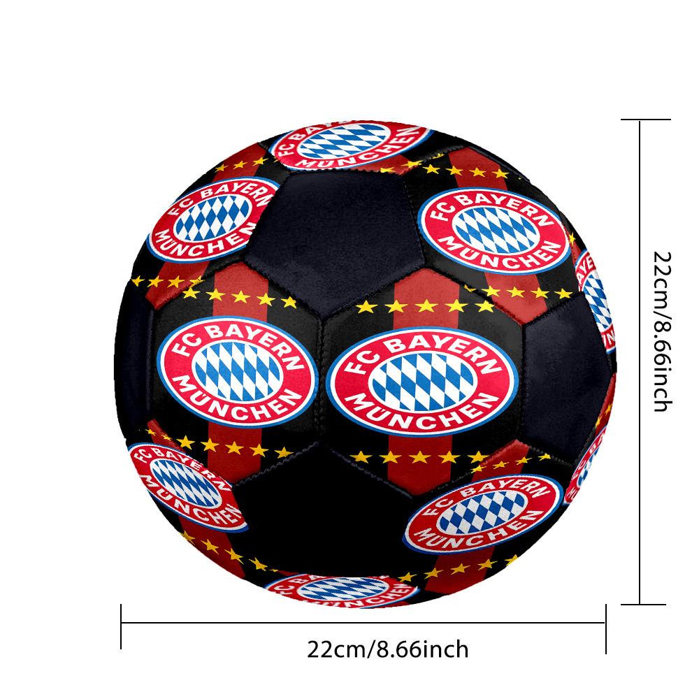 1 pz Pallone da Calcio Bayern Monaco Stemma Taglia Standard 5, Pallone da Calcio Resistente per Allenamento a Scuola Parco & Intrattenimento Quotidiano zq71415