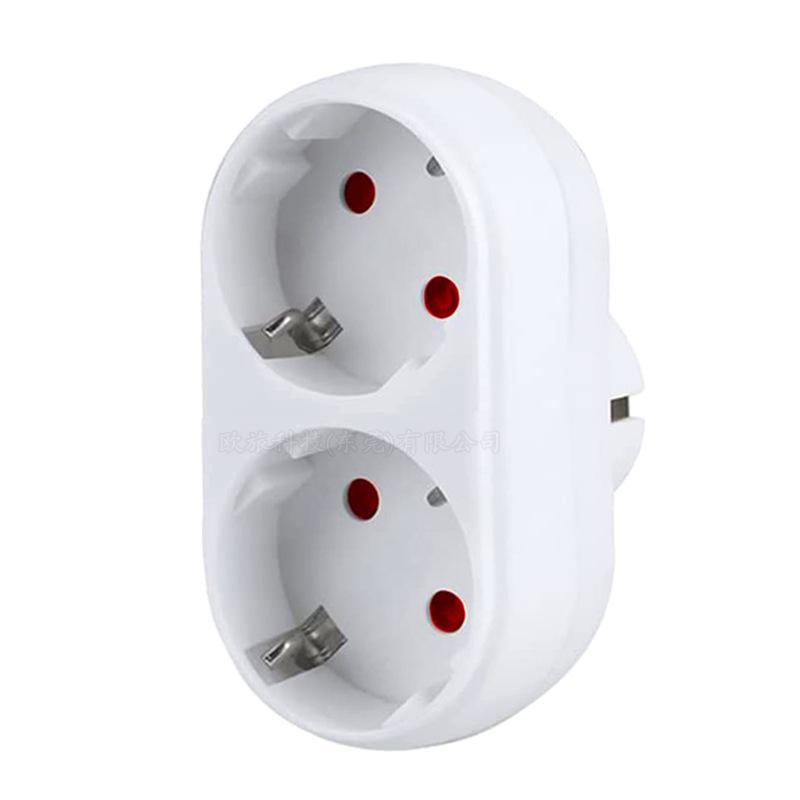 Plugue de conversão de energia europeu/alemão: Adaptador de soquete 1 para 3