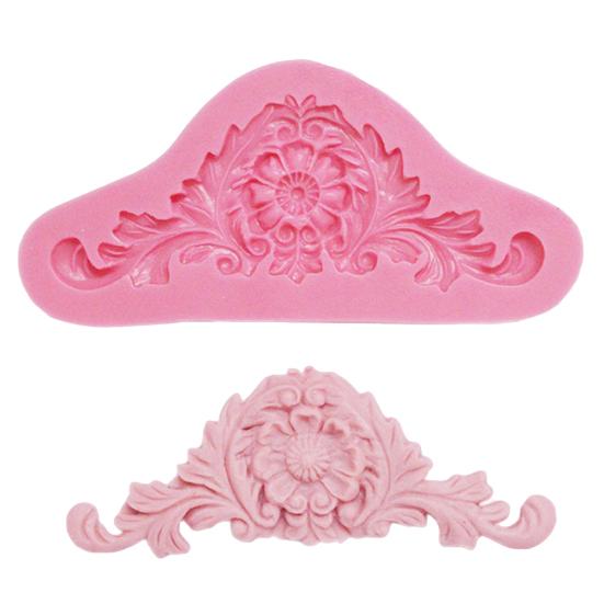 Stampo in silicone per torta al cioccolato fondente con corona barocca 3D, decorazione per la cottura della cucina