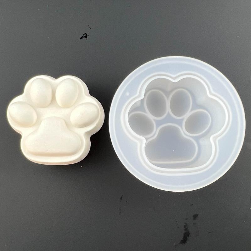 Lovely Cat Paw Charm Silicone Mold Frosted Texture/Crystal DIY Craft Epoxy Resin Molds Pendant Jewelry Tools Accessory
