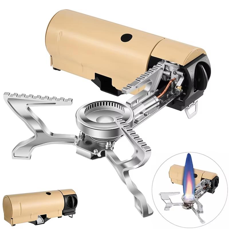 

Portable Camping Stove 2600W Foldable Butane Camping Gas Stove with Carrying Bag Outdoor BBQ Picnic Gas Burner Stove JT473 коричневый