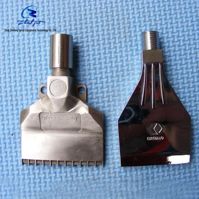 Duckbill-Shaped Stainless Steel Flat Nozzle Head with Aluminum Alloy Fan-shaped Air Knife Plastic Blow-off Nozzle