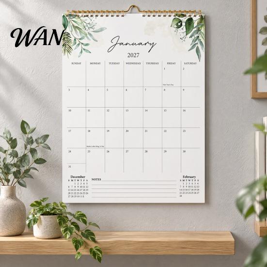 Home Office Organization 2027 Wall Calendar Monthly Planner, Minimalist Hanging Student Study Schedule for Decor, Self-Discipline Organizer