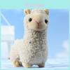Adorable Soft Alpaca Plush Toy Keychain With Fluffy Short Plush In White Pink Brown