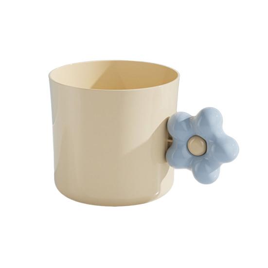 Flower Toothbrush Holder for Kids, Cute Rinse Cup with Handle, Toddler Bathroom Toothbrush Cup for Bedroom