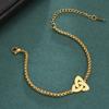 Dawapara Irisches Dreifaltigkeitsknoten Armband Triquetra Glücksbringer Spiritueller Partner Schmuck Edelstahl Neujahrsgeschenk